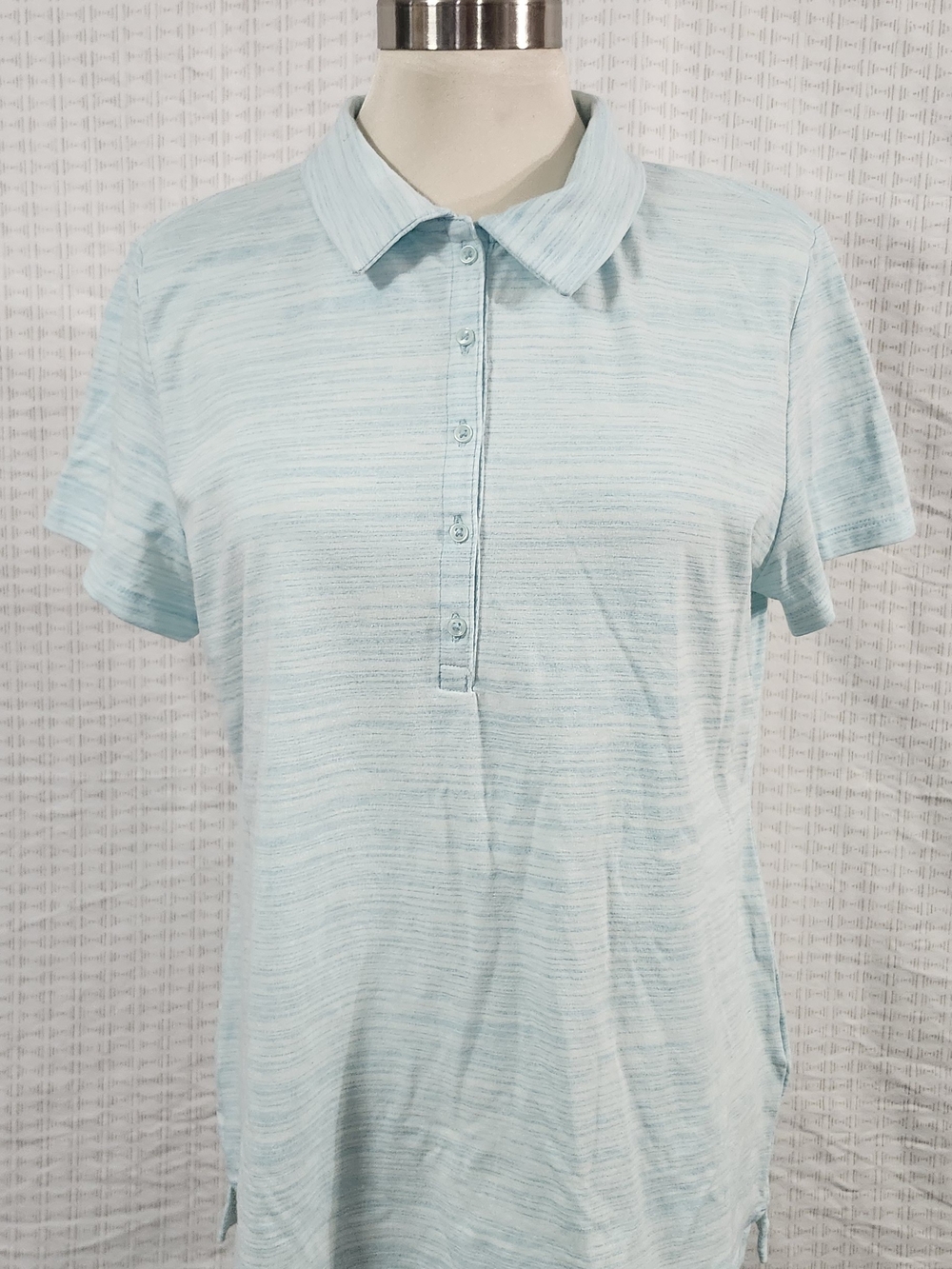 croft & barrow Light Aqua Button-Down Polo Top